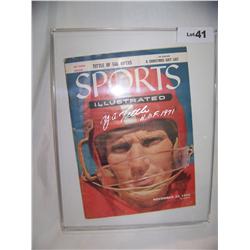 Y. A. Tittle Sports Illustrated Nov 22, 1954. Signed HOF 1971.