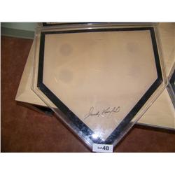 Home Plate Signed by Sandy Koufax.