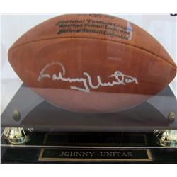 Johnny Unitas Signed Football.