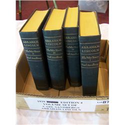 1939 First Edition 4 Vol. Set of Carl Sandberg  Abraham Lincoln