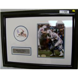 Earl Campbell Hand Signed Photograph, Custom Framed