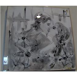 (2)Milton Herrback1984 signed original mixed media works,  part of the Moore Kissing Collection