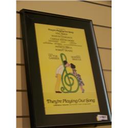 They're Playing Our Song  Broadway show poster, framed from the Moore kissing collection