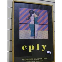 Cply  Alexander Iolas Gallery lithographic poster, framed- from the Moore Kissing collection