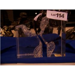 R. Pearlmutter 1983 Acrylic sculpture "The Kiss" from the Moore Kissing Collection