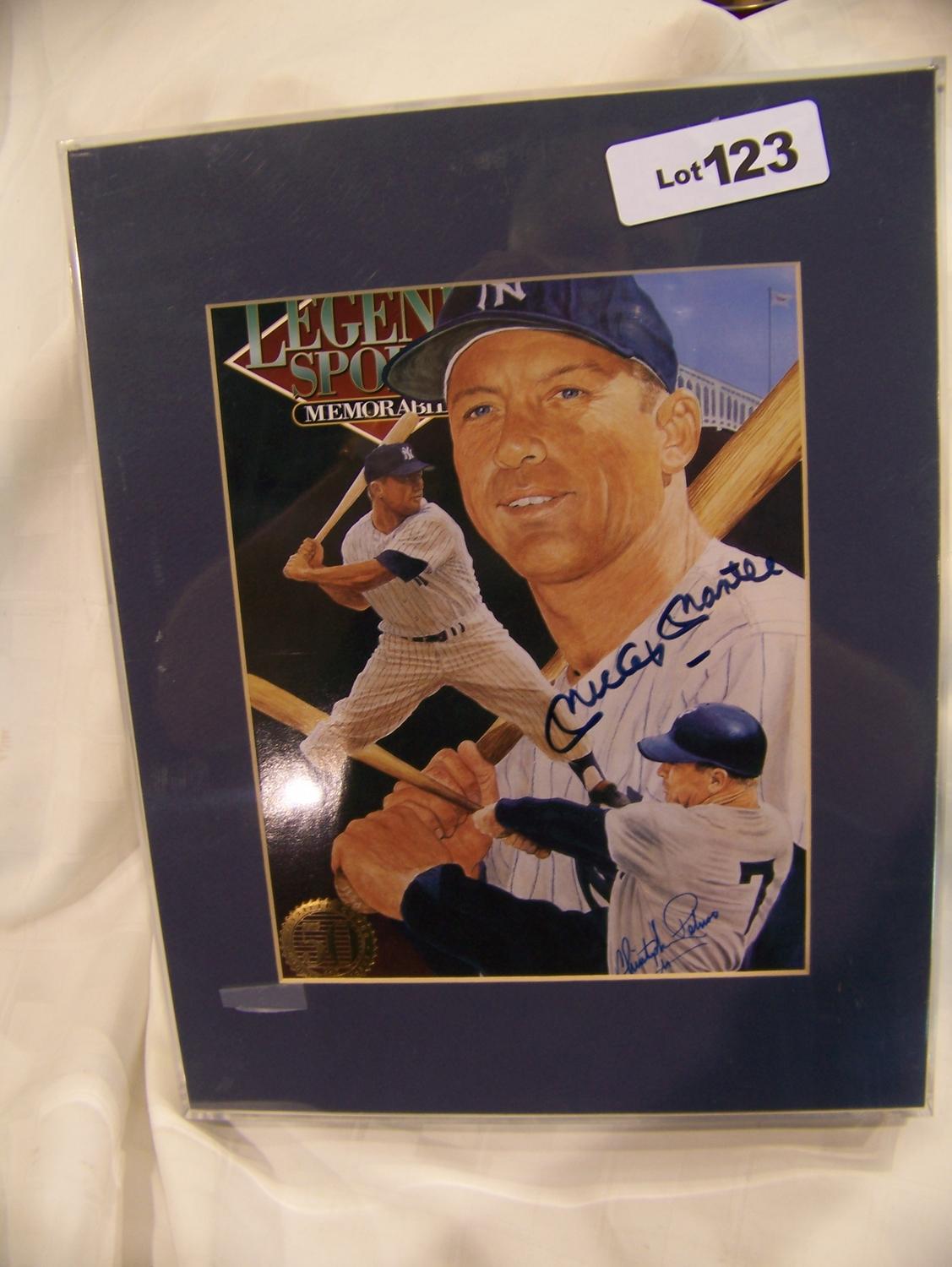 Mickey Mantle Hand Signed Legends Sports Memorabilia Magazine W/ COA