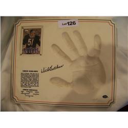 Dick Butkis hand Signed, limited edition Hand print collectible plaque