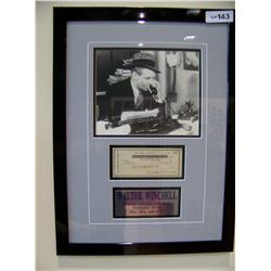 Walter Winchell handsigned cancelled check. Framed w/ photograph Check #757  $25.00  03-33-1935