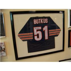 Dick Butkis Hand Signed Chicago Bears Jersey Custom  Framed