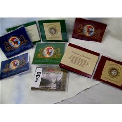 (3x$) HISTORIC COIN SETS LIBERTY NICKEL,(2) MERCURY DIMES W/ COA'S