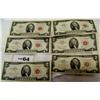 Image 1 : (6x$) HIGH GRADE $2 U.S NOTES SERIES 1963