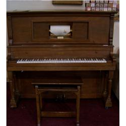 Antique 1913 Player Piano, W/ Bench & Box of music