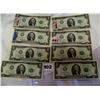 Image 1 : (8X$) MINT BU CONDITION $2 FR NOTES SOME FIRST DAY ISSUE SERIES 1976