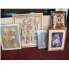 Image 1 : (5) Piece KISSING COLLECTION PICTURE LOT INCLU: signed painting, prints, tapestrys, etc as shown