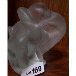 E. Nason Untitled Couple torso Vintage glass sculpture w/ Pauly & Co. sticker from Moore Kissing Col