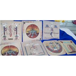 (7) Piece Sand Art collection signed by Local artist