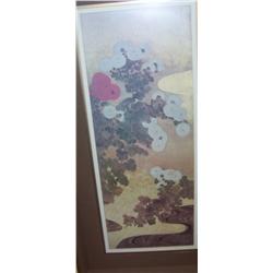 CUSTOM FRAMED CHINESE WATERCOLOR PRINT