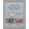 Image 1 : COLUMBIAN EXPOSITION  HALF SILVER DOLLAR WITH STAMPS