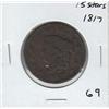 Image 1 : LARGE CENT 1817 15 STARS TOUGHER COIN