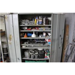 METAL STORAGE CABINET & PAIN CONTENTS