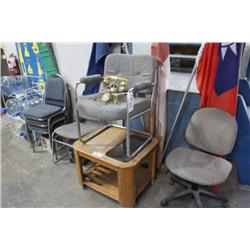 CHAIRS -  FLAGS -  PALLET RACKING & MEASURING TOOL
