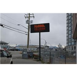 EXTERIOR FREE STANDING LIGHTED SIGN