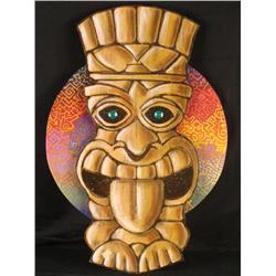 Duerrstein Original Tiki Statue Hand Painted Wall Art