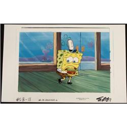 Get Caught Spongebob Original Cel Animation Background
