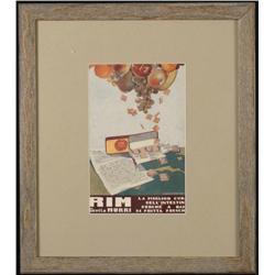 Rim Fruit Candy Italian Old Advertisement Ad Framed