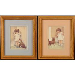 2 Bessie Peuse Guttman Framed Prints Childrens Room Art