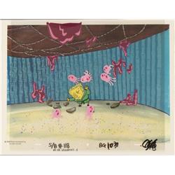 Cel Original SpongeBob Production Background Fish House