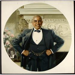 William Chambers Original Art Painting Daddy Warbucks