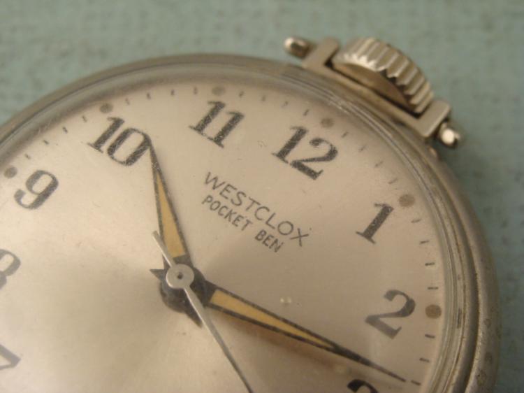 Westclox Pocket Ben Vintage Pocket Watch Radium Hands