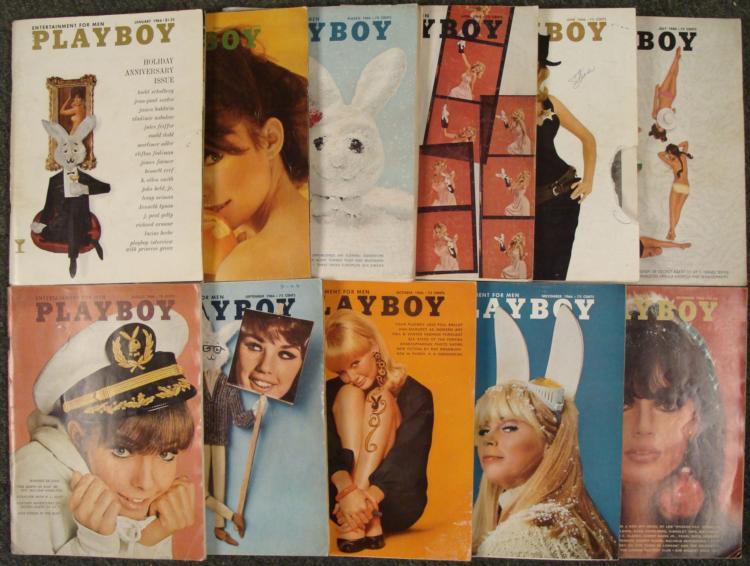 1966 Vintage Playboy Magazine Collection 11 Issues