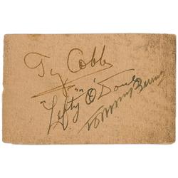 Ty Cobb, Tommy Burns, and Lefty O’Doul