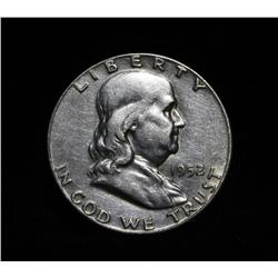 1952-s Franklin 50c Grades xf45