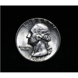 1948-d Washington Quarter 25c Grades Choice Uncirculated ms63