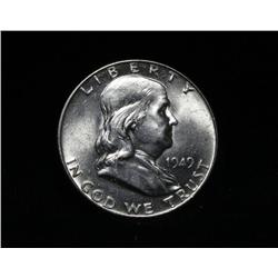 1949-p Franklin Half Dollar Grades Choice Uncirculated ms64 FBL