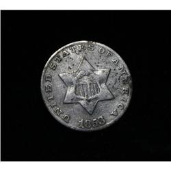 1853 3c Silver Piece Grades vf30