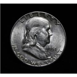 1951-s Franklin Half Dollar 50c Grades au58