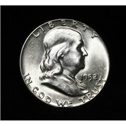 1952-p Franklin Half Dollar 50c Grades Gem Uncirculated ms65
