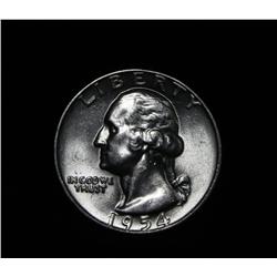 1954-p Washington Quarter 25c Grades Select Uncirculated ms63
