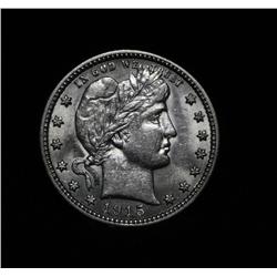 1915-p Barber Quarter 25c Grades Select Uncirculated ms63