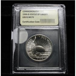 1986-d Statue of Liberty Uncirculated Half Dollar Commemorative Graded ms70