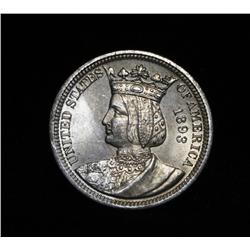 ***RARE 1893 Isabella Quarter RARE***  - All Original Toned  - Grades Choice Uncirculated ms64