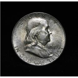1949-s Franklin 50c Grades Select Uncirculated ms63