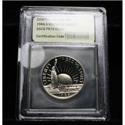 1986-s Statue of Liberty Proof Commemorative Half Dollar Grades PR70 DCAM