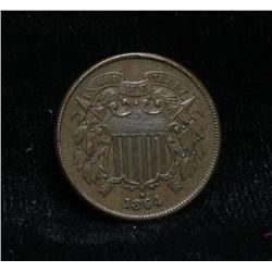 1864 two cent piece 2c Large Motto, Civil War Issue, grades Select Uncirculated ms63