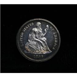 ***RARE  CAMEO  1866 Proof Liberty Seated Dime 10c Grades PR65  CAM   RARE***
