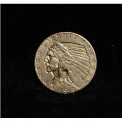 1913-p $2 1/2 Indian Gold Grades ms63